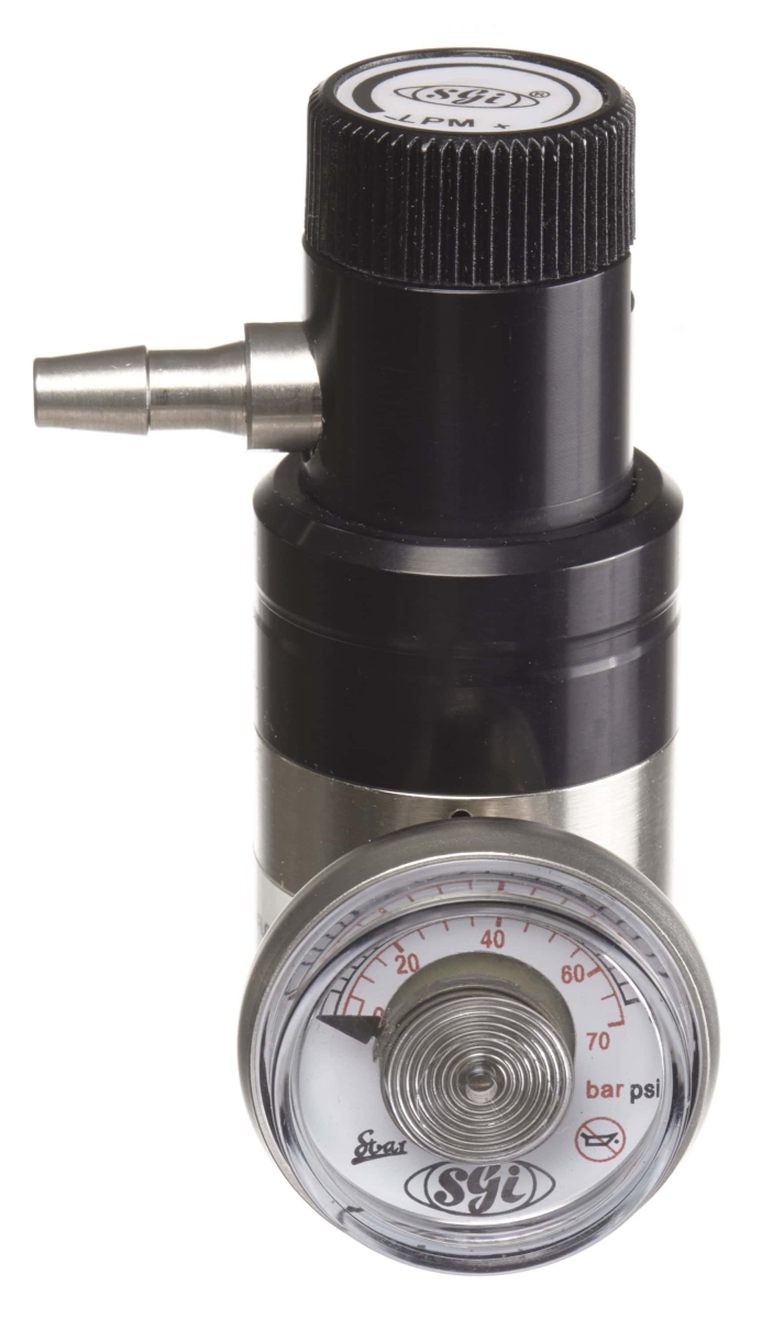 Dräger® Durchflussvariables Regulierungsventil C-10, 4930604, Edelstahl, Manuelles Ventil, 0,5 bis 5 Liter/Min., Geeignet auch für reaktive Gase, Für Gaswarngeräte mit/ohne interne Pumpe