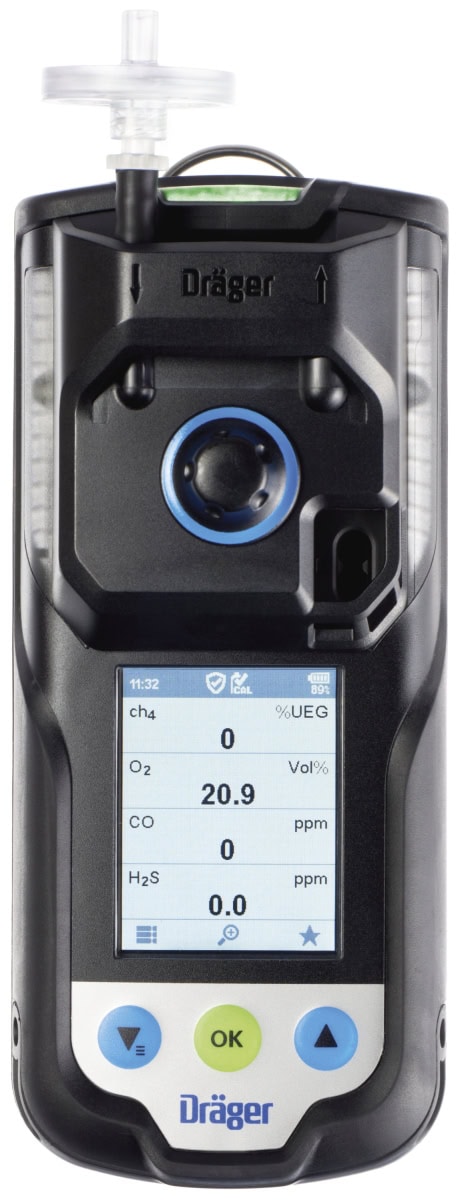Dräger® X-am® 3500 Mehrgasmessgerät 8328420, Basisversion, Ohne Sensoren, 1 bis 4 Gase Messgerät, IP 68 Staub- & Wasserdicht, Für Freimessung von Kanälen, Schächten und Räumen