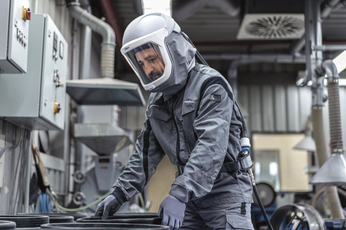 Dräger® X-plore® 9300 Druckluft Einheit 3363587, Ohne Hüftgurt, 4A/3B, Passend für Robuste Kopfteile, Hauben & Schweißermasken Gen. 2, Partikel- Gase- & Dämpfeschutz, Für Anwendungen in Industrie und Gesundheitswesen