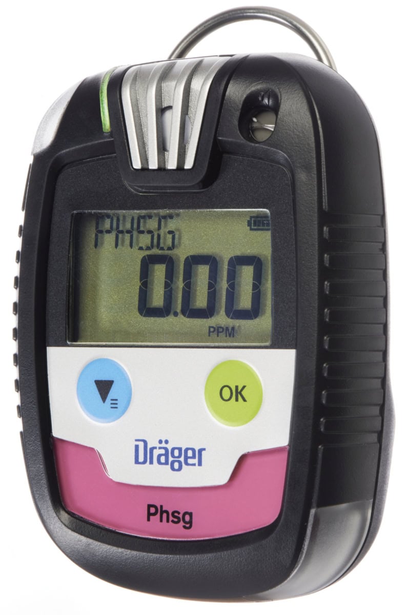 Dräger® Pac® 8000 Eingasmessgerät 8326360, Sensor: COCl2, IP 68 Staub & Wasserdicht, Mobiles Gaswarngerät für Phosgen (COCl2)