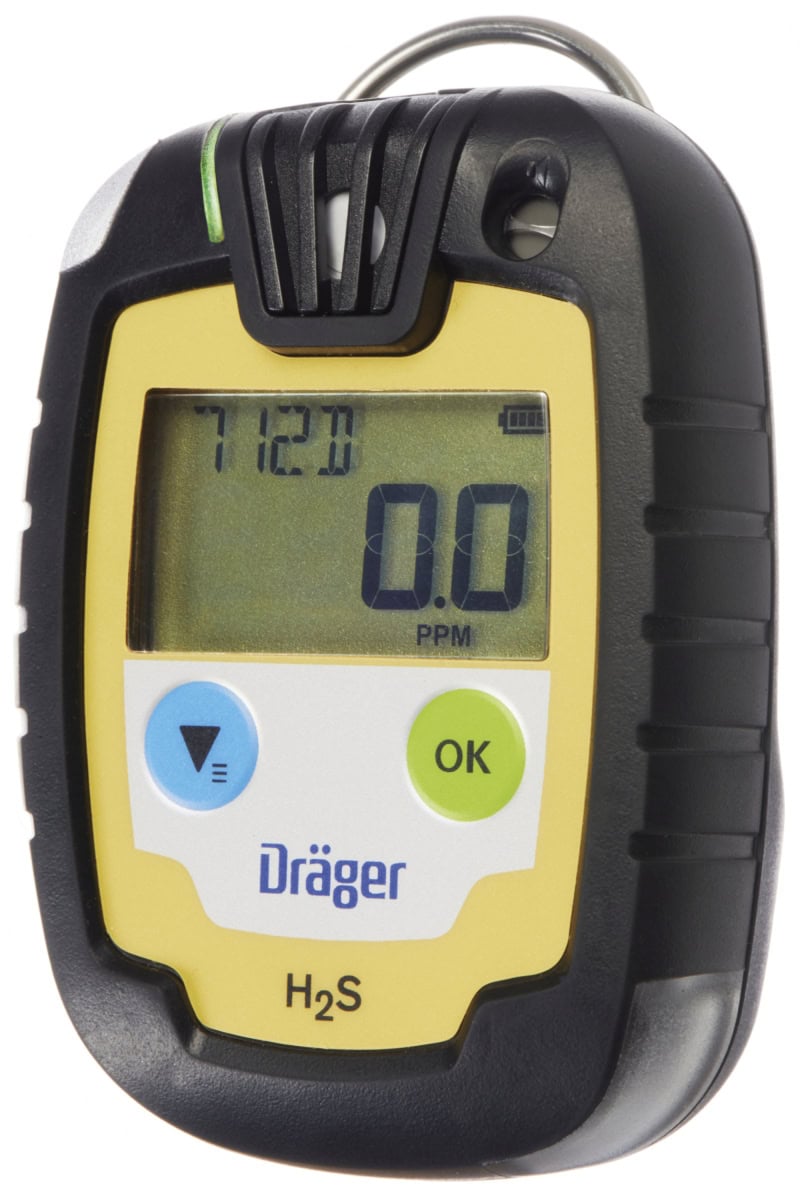 Dräger® Pac® 6000 Eingasmessgerät 8326320, Sensor: H2S, IP 68 Staub & Wasserdicht, Mobiles Gaswarngerät für Schwefelwasserstoff (H2S)