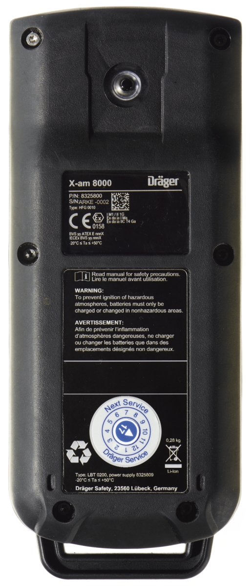 Dräger® X-am® 8000 Mehrgasmessgerät 8325875, Basisversion Pumpe, Interne Pumpe, Ohne Sensoren, 1 bis 7 Gase Messgerät, IP 68 Staub- & Wasserdicht, Für die persönliche Gasüberwachung im täglichen Einsatz, Freimessung & Bereichsüberwachung