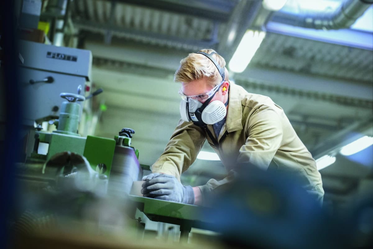 Dräger® X-plore® 3300 Gasmaske / Halbmaske Handwerker Set 3701431, Größe S, P3 R D Partikelfilter, Soft TPE, Dräger® Bajonett-Klick Filteranschluss