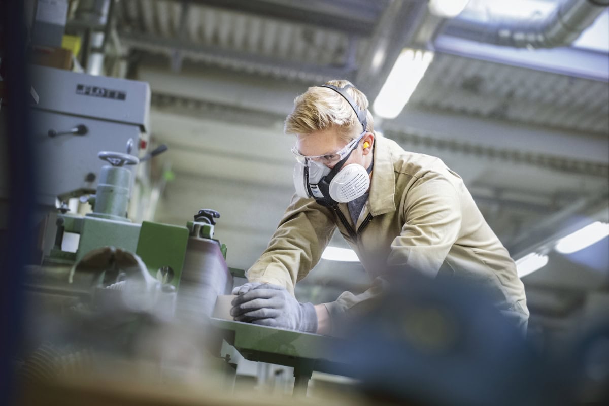 Dräger® X-plore® 3300 Gasmaske / Halbmaske Handwerker Set 3701432, Größe L, P3 R D Partikelfilter, Soft TPE, Dräger® Bajonett-Klick Filteranschluss