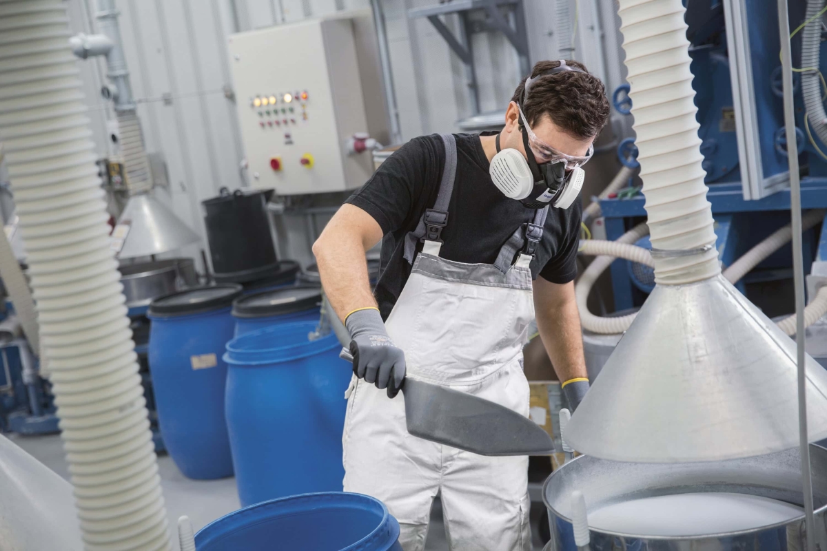 Dräger® X-plore® 3500 Gasmaske / Halbmaske Handwerker Set 3708067, Größe S, P3 R D Partikelfilter, Dräger Flex, Dräger® Bajonett-Klick Filteranschluss