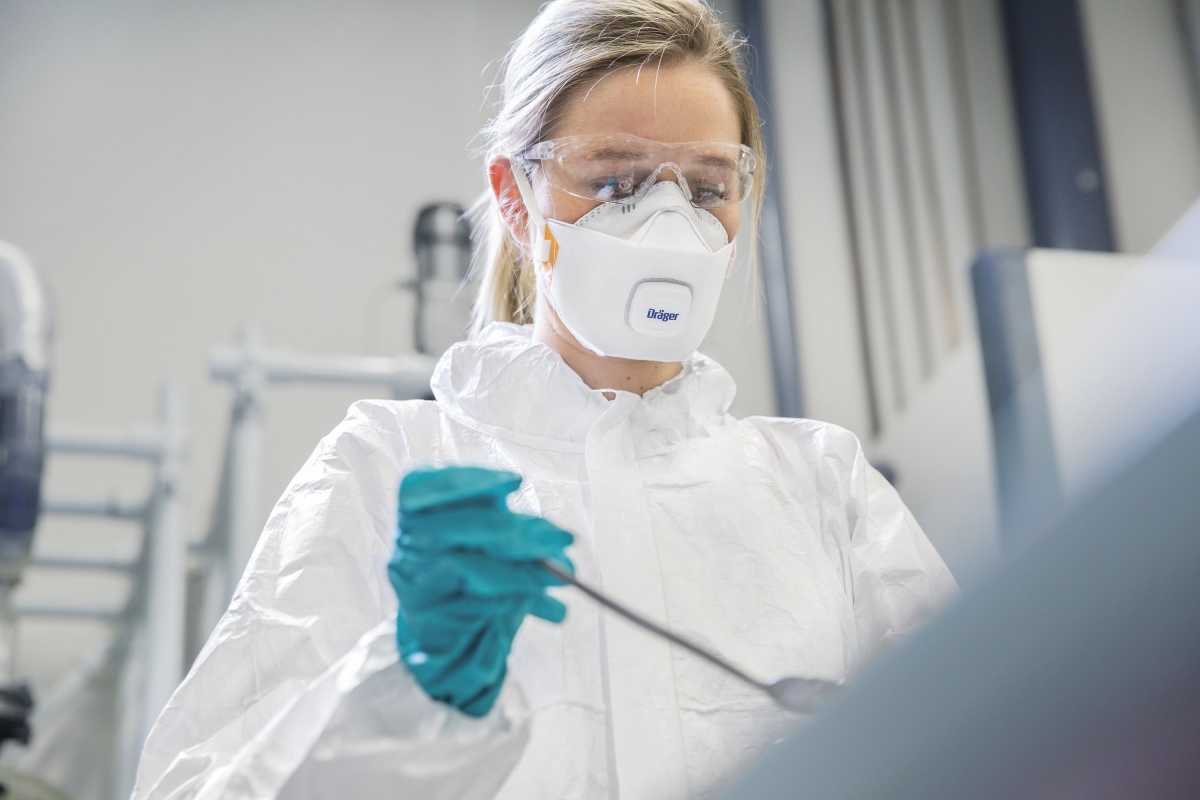 Dräger® X-plore® Atemschutzmaske / Partikelmaske 1920V FFP2 NR D 3951926, Größe S, Ideal für Brillenträger, Hygienisch einzelverpackt, Wirksamer Schutz gegen Stäube und Partikel bei hohem Tragekomfort