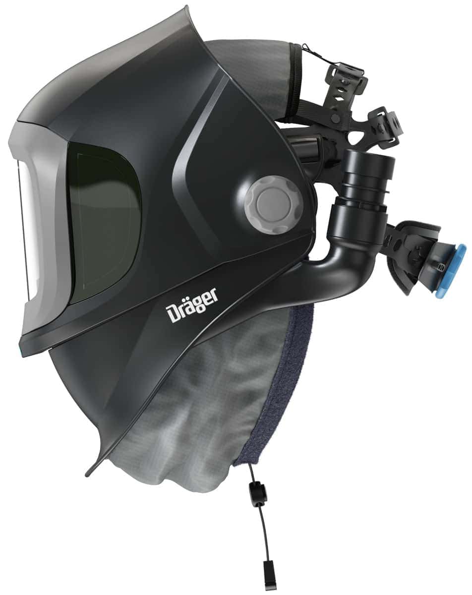 Dräger® X-plore® 8500 Schweißer Set Premium 3722131, TH3, 4A/3B, Seitenfenster, Hochklapp Funktion, Kopfband + Textilkopfschutz