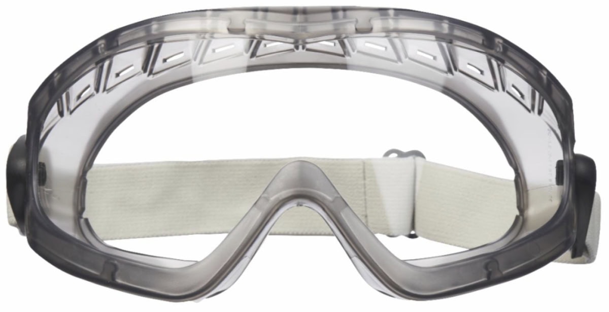 3M™ 2890, Klar, AS/AF/UV, 2C-1.2 3M 1 BT 9 K N, Belüftete Vollsichtbrille aus Polycarbonat