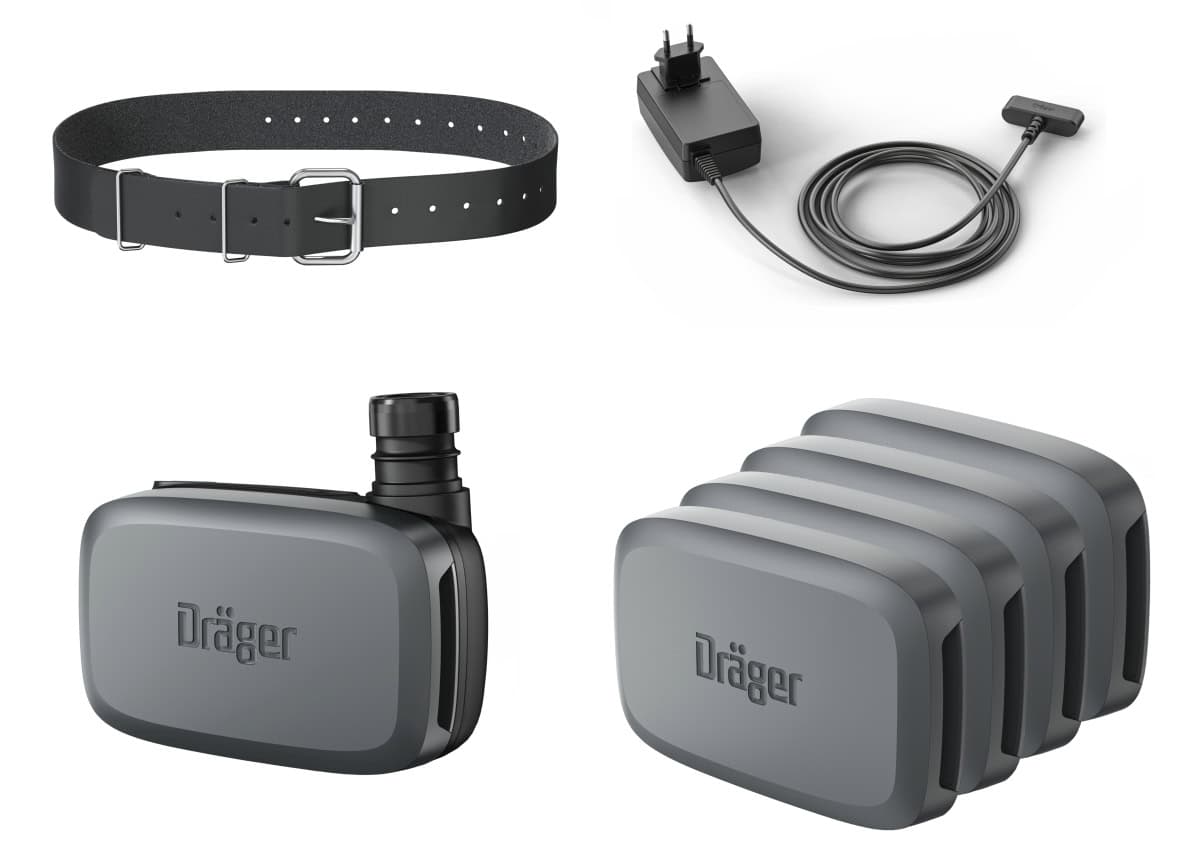 Dräger® X-plore® 8300 Gebläseeinheit Starter Set Leder 3734402, Universal Edition, Ledergürtel, TH3/TM3, 8 - 11 Stunden Laufzeit, Partikelschutz, Für höchste Anforderungen in Industrie und Gesundheitswesen