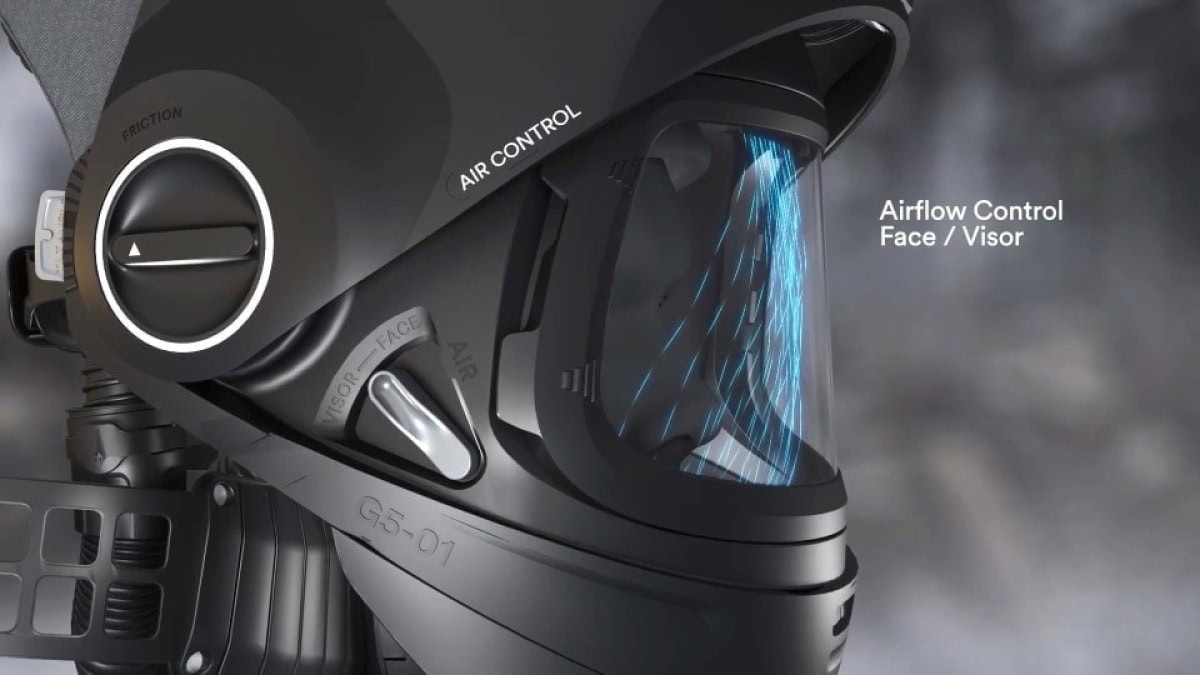 3M™ Speedglas™ Schweißmaske G5-01 mit Schweißfilter G5-01/03NC und Adflo™ High-Altitude Gebläseeinheit, 617810, inkl. QRS-Luftschlauch und Tasche, TH3, 4A/3B, Kopfband + Textilkopfschutz; Teile: [617800 + 610010]