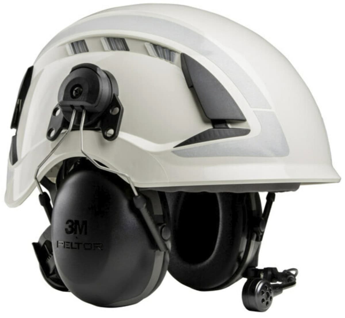 3M™ PELTOR™ CH-3 Helmkapselgehörschutz Headset MT74H52P3E-110SV, Für den dauerhaften Einsatz mit externen Funkgerät, SNR = 30 dB, Schwarz, FLX2 Anschluss, P3 Standard Adapter, Helmbefestigung