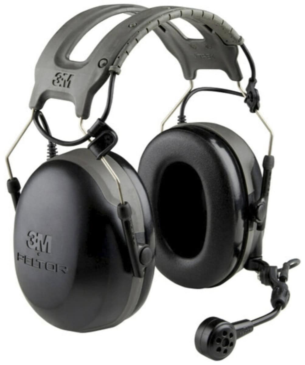 3M™ PELTOR™ CH-3 Kapselgehörschutz Headset MT74H52A-110SV, Für den dauerhaften Einsatz mit externen Funkgerät, SNR = 31 dB, Schwarz, FLX2 Anschluss, Kopfbügel