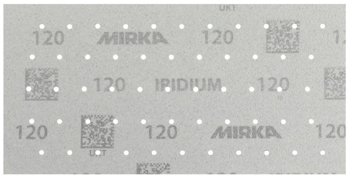 Mirka® Iridium® 246A605018, 115 mm x 230 mm, P180, Multilochung, Kletthaftend, Schleifstreifen mit Keramik- und Aluminiumkorn