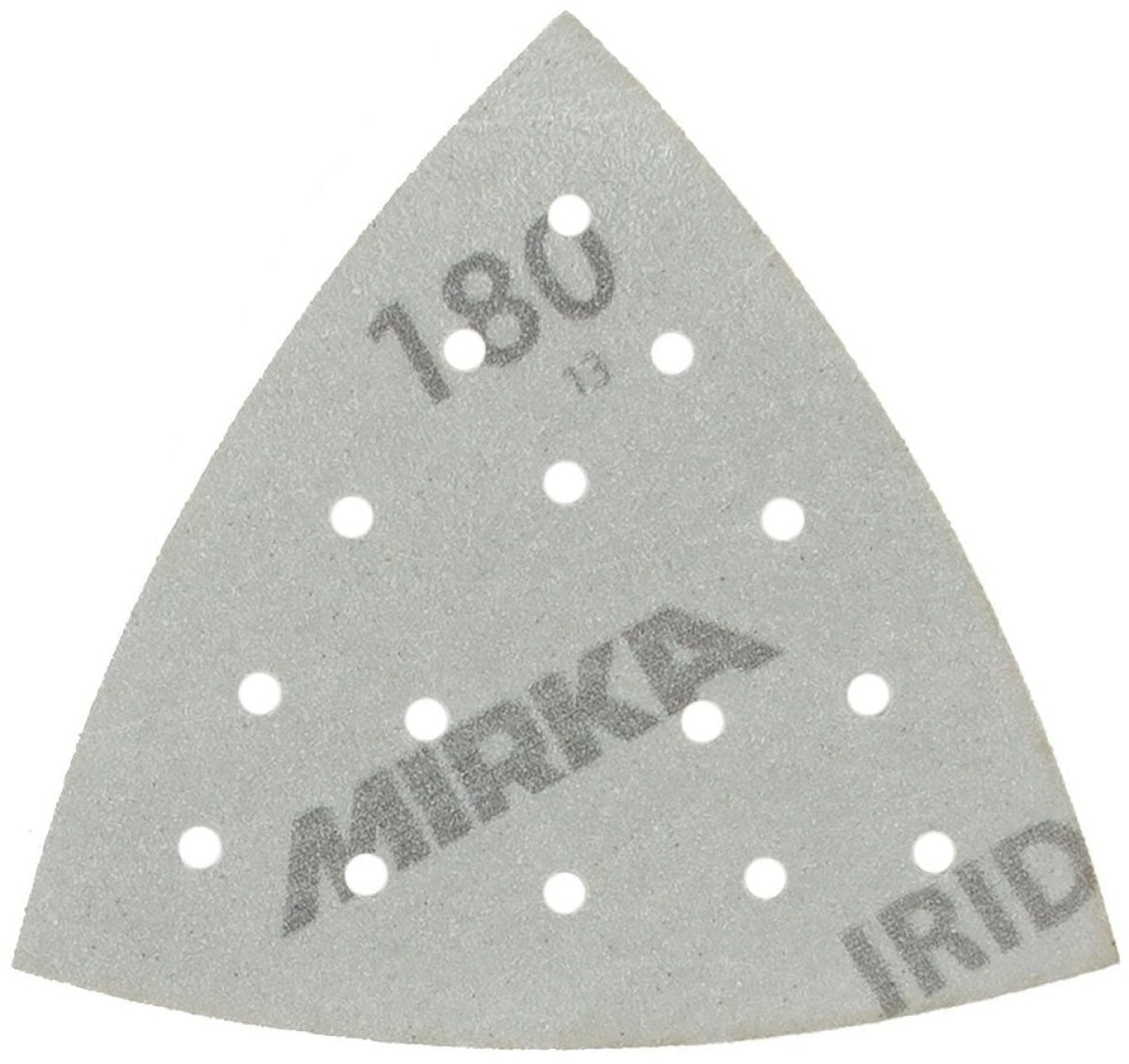 Mirka® Iridium® 246BQ05018, Ø 90 mm x 93 mm x 93 mm, P180, Multilochung, Kletthaftend, Delta Schleifscheibe mit Keramik- und Aluminiumkorn