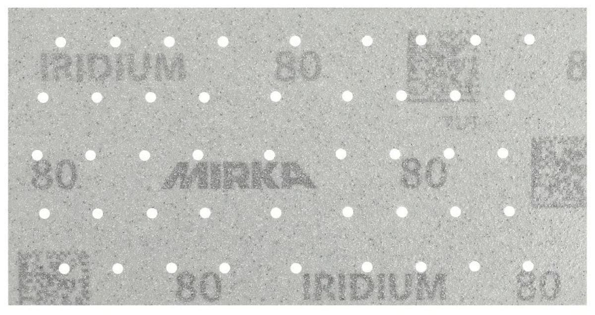 Mirka® Iridium® 246B109910, 81 mm x 133 mm, P100, Multilochung, Kletthaftend, Schleifstreifen mit Keramik- und Aluminiumkorn