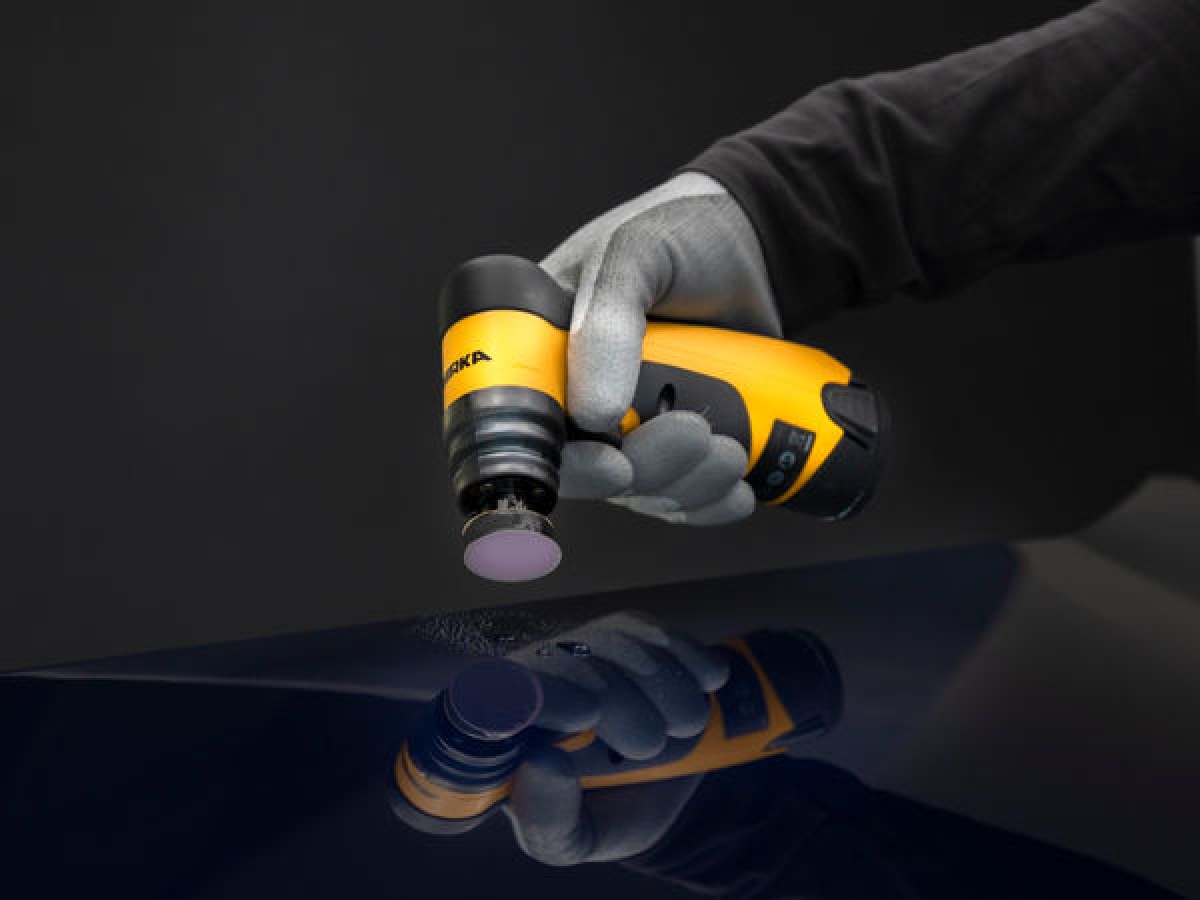 Mirka® Iridium SR 2464300198, Ø 34 mm, P2500, S, Violett, Kletthaftend, Polyesterfilm, Schleifblüten mit Silikonkarbidkorn, Für Finisharbeiten