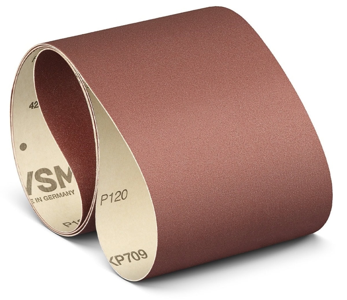 VSM ALUMINIUMOXID KP709 733062, 150 mm x 7800 mm, A, P120, F-Papier, Ausführung (E13), Rot-braun, Schmalband mit Aluminium, Für Edelstahl und Superlegierungen