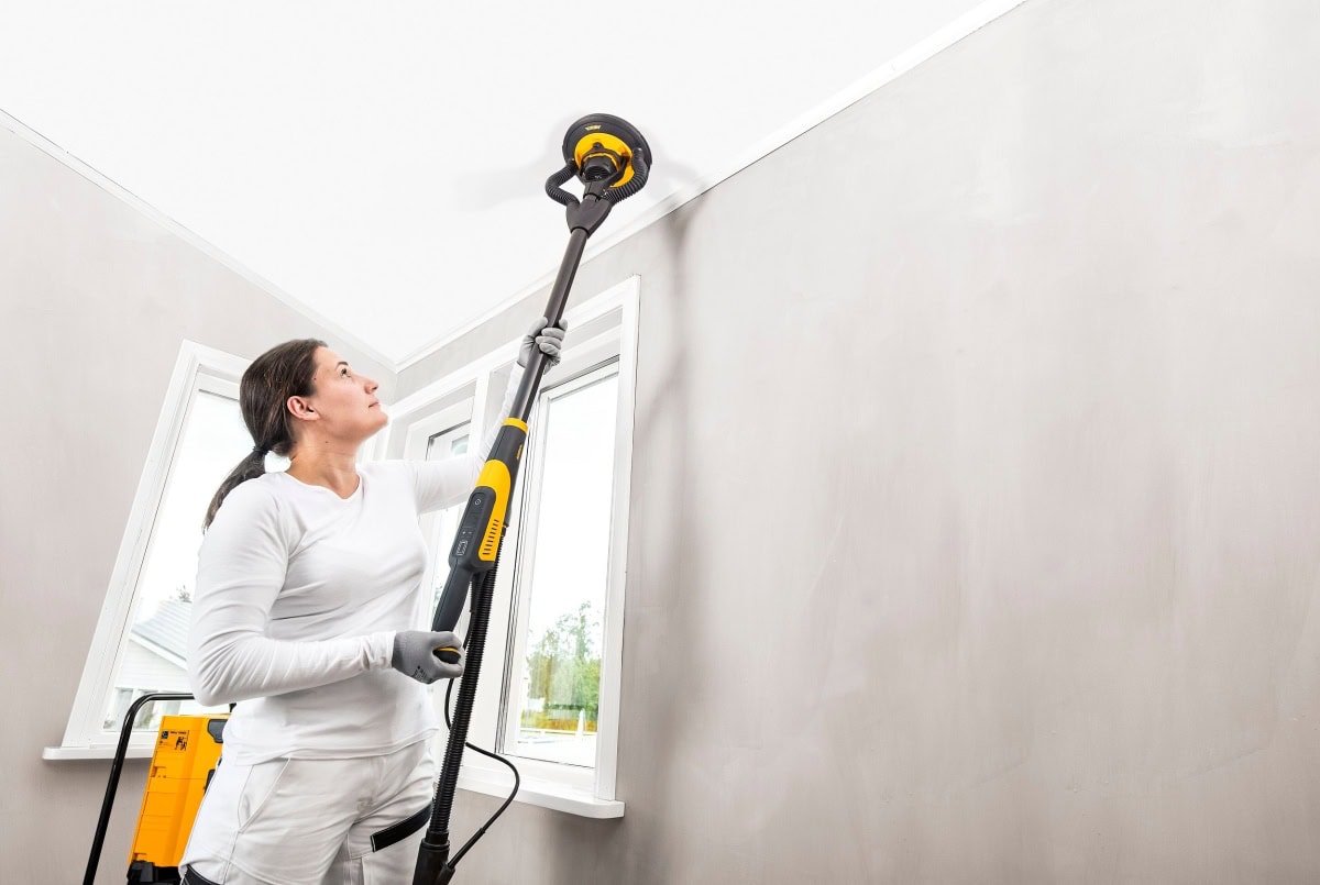 Mirka® LEROS 950CV + DEXOS Wand & Deckenschliff Starter Kit KIT2553CDMDE, Schleifer: Ø 225 mm, 5 mm Schleifhub, Zentralabsaugung, Für absolute Perfektion mit geringsten Aufwand