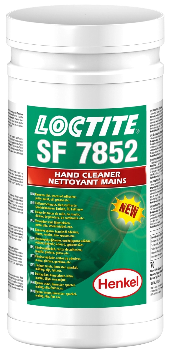 Henkel™ Loctite® SF 7852 Reinigungstuch, 70 Tücher, Vorbefeuchtetes Vlies, Professionelles Einweg Reinigungstuch