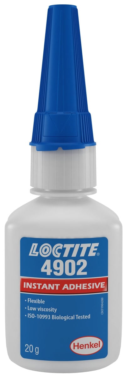 Henkel™ Loctite® 4902 Sofortklebstoff, 20 g, Glasklar, 1904278, nach ISO 10993 qualifiziert, Hochflexibel und zuverlässig