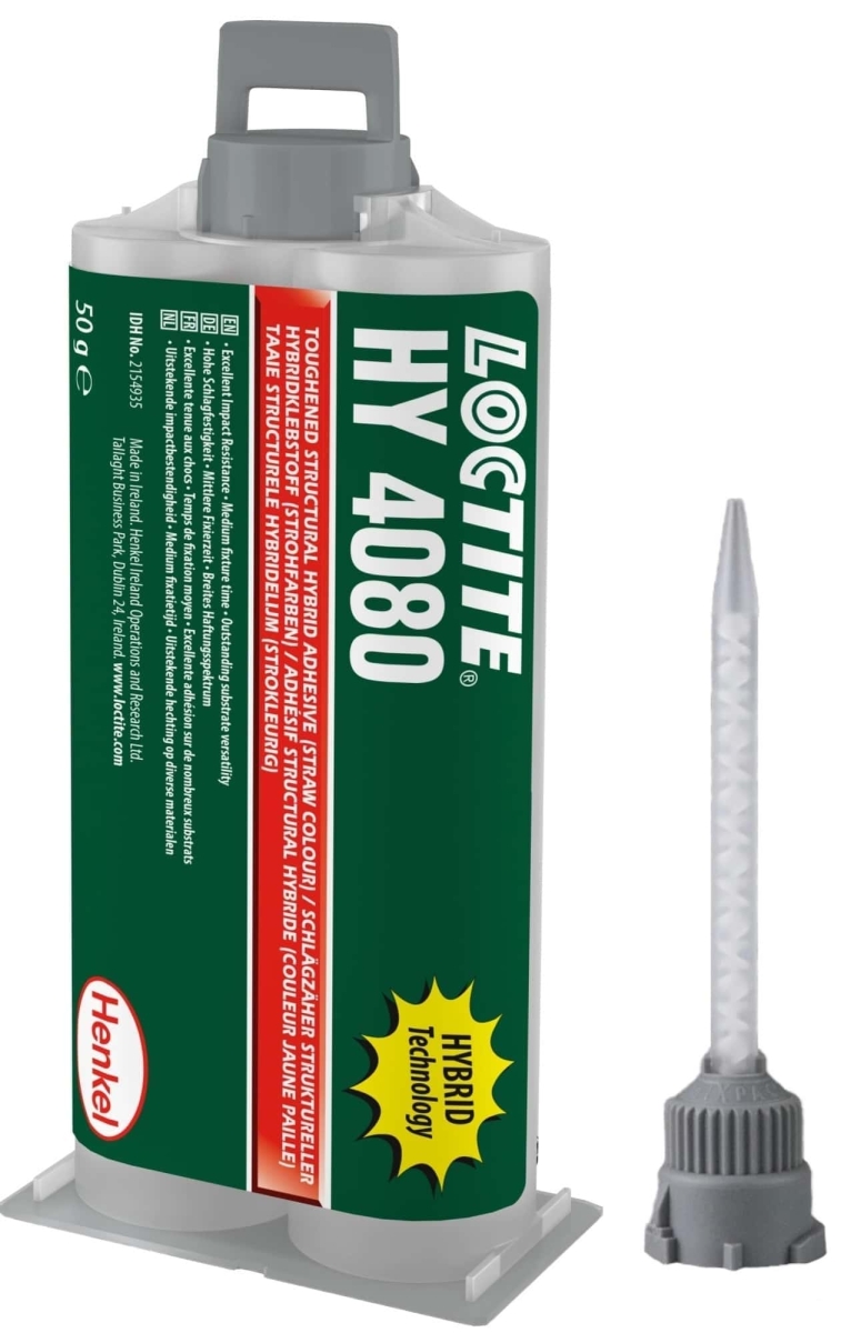 Henkel™ Loctite® HY 4080 Hybridklebstoff auf Cyanacrylatbasis, 50 g, Grau, Fest, 2K, 1:1, Hohe Schlagfestigkeit