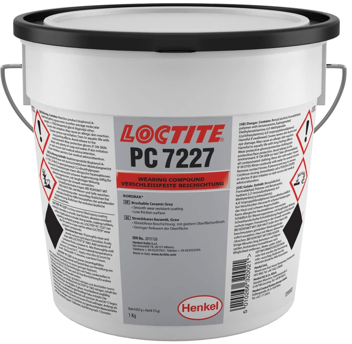 Henkel™ Loctite® PC 7227 Epoxidbeschichtung, 1 Kg, Grau, 4.8 : 1, 2K, 2015126, Abriebfeste ultraglatte Beschichtung