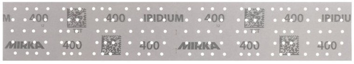 Mirka® Iridium® 246B205025, 70 mm x 400 mm, 2 mal in 70 x 198 mm Stücke perforiert, P240, Multilochung, Schleifstreifen mit Keramik- und Aluminiumkorn