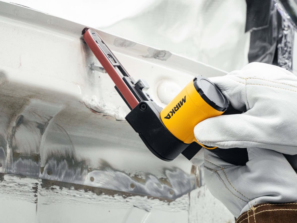 Mirka® Feilenbänder CER 5G4AFT0180BY, 12 mm x 330 mm, C, P80, Y-Polyester, Universal Schleifband mit Präzisions-Keramikkorn, Für Oberflächenbearbeitung