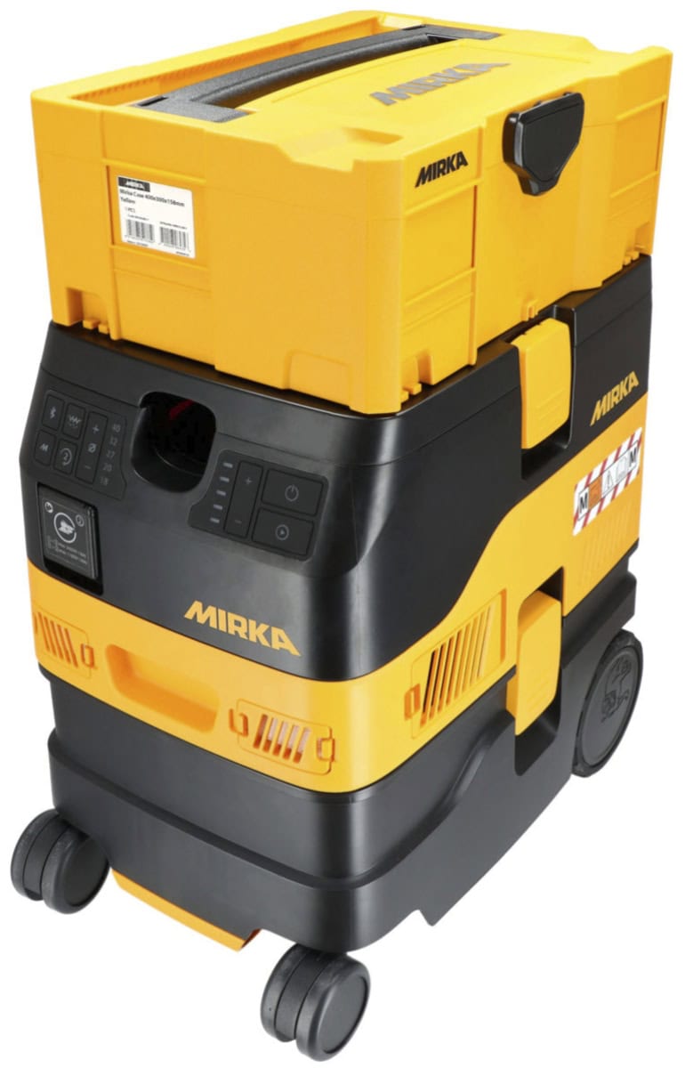 Mirka® DEXOS 1217 M AFC Industrie Staubsauger MIX12171222, Inkl. Standardschlauch mit Manschette, 17 Liter, Nass & Trocken, 1,63 PS / 1200 Watt, 4.200 L/.Min., Staubklasse M, Anti Statisch (ESD), Automatische Filterreinigung, Auto Start, Für staubfreies S