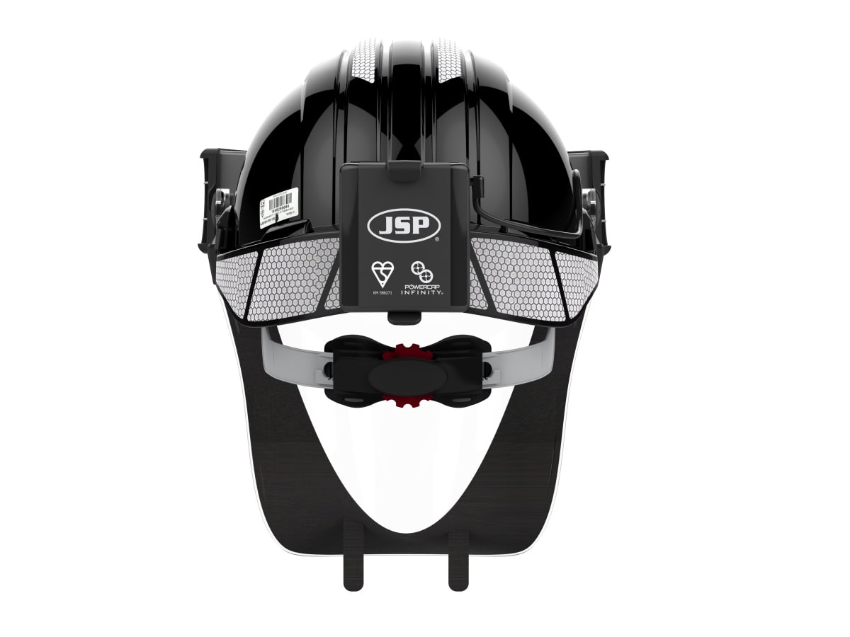 Powercap® Infinity® CEA646-001-100, Voll integriertes TH3-Atemschutzgerät mit schwarzem Helm & Gehörschutz