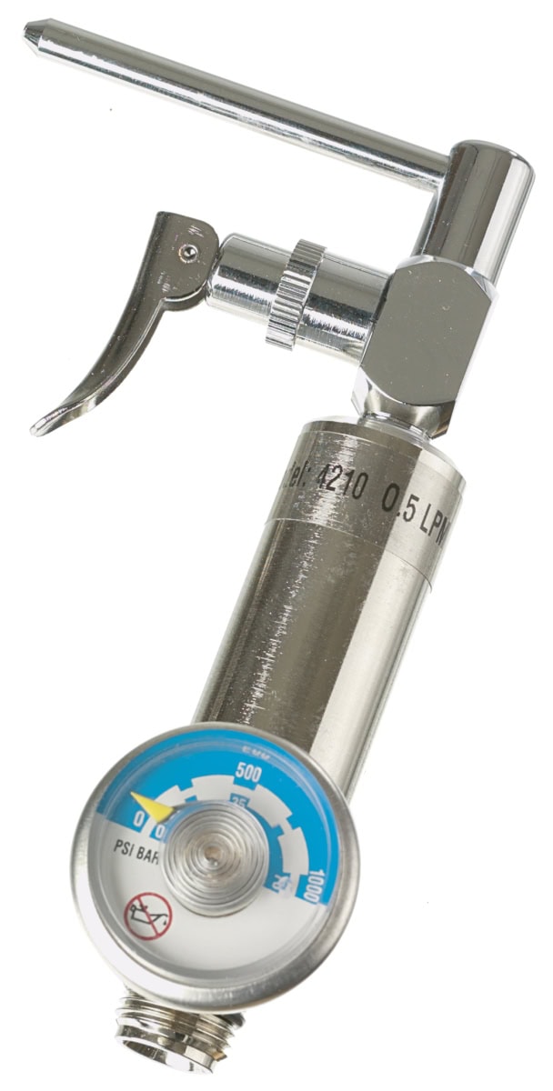 Dräger® Regulierungsventil Trigger 4210, 6810649, Messing, Manuelles Ventil, 0,5 Liter/Min., Geeignet für nicht reaktive Gase, Für Gaswarngeräte mit/ohne interne Pumpe