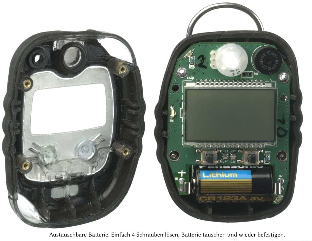 Dräger® Pac® 6000 Eingasmessgerät 8326322, Sensor: O2, IP 68 Staub & Wasserdicht, Mobiles Gaswarngerät für Sauerstoff (O2)