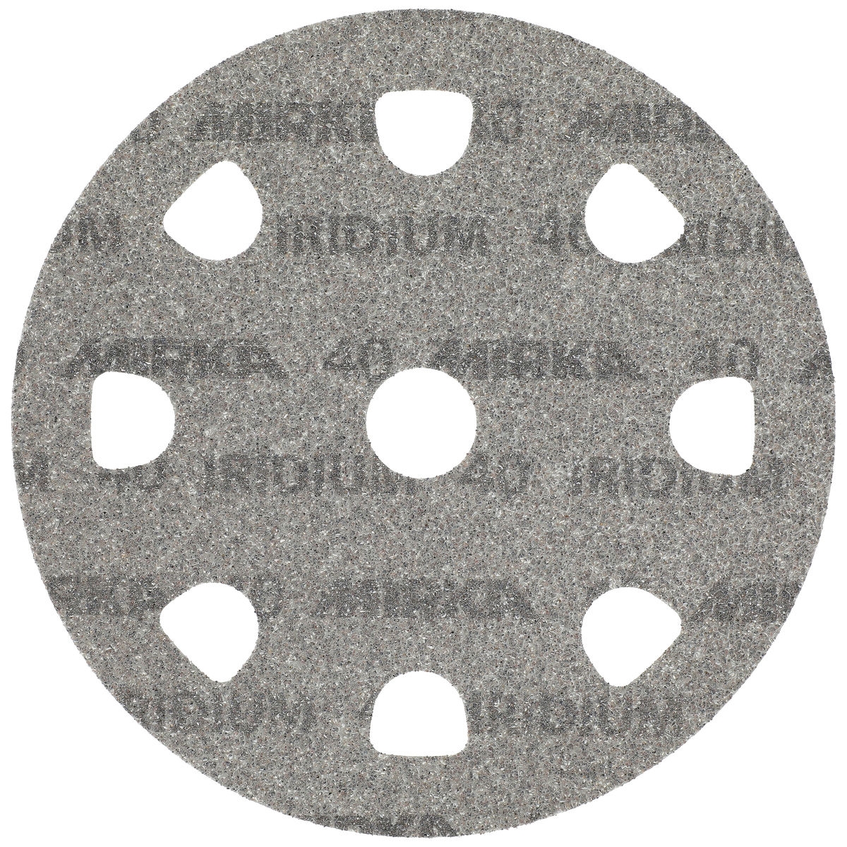 Mirka® Iridium® STYRO Schleifscheiben 246CU02540, Ø 225 mm, P40, 9-fach Gelocht, Kletthaftend, Schleifscheibe mit Keramik- und Aluminiumkorn für den Styropor Schliff