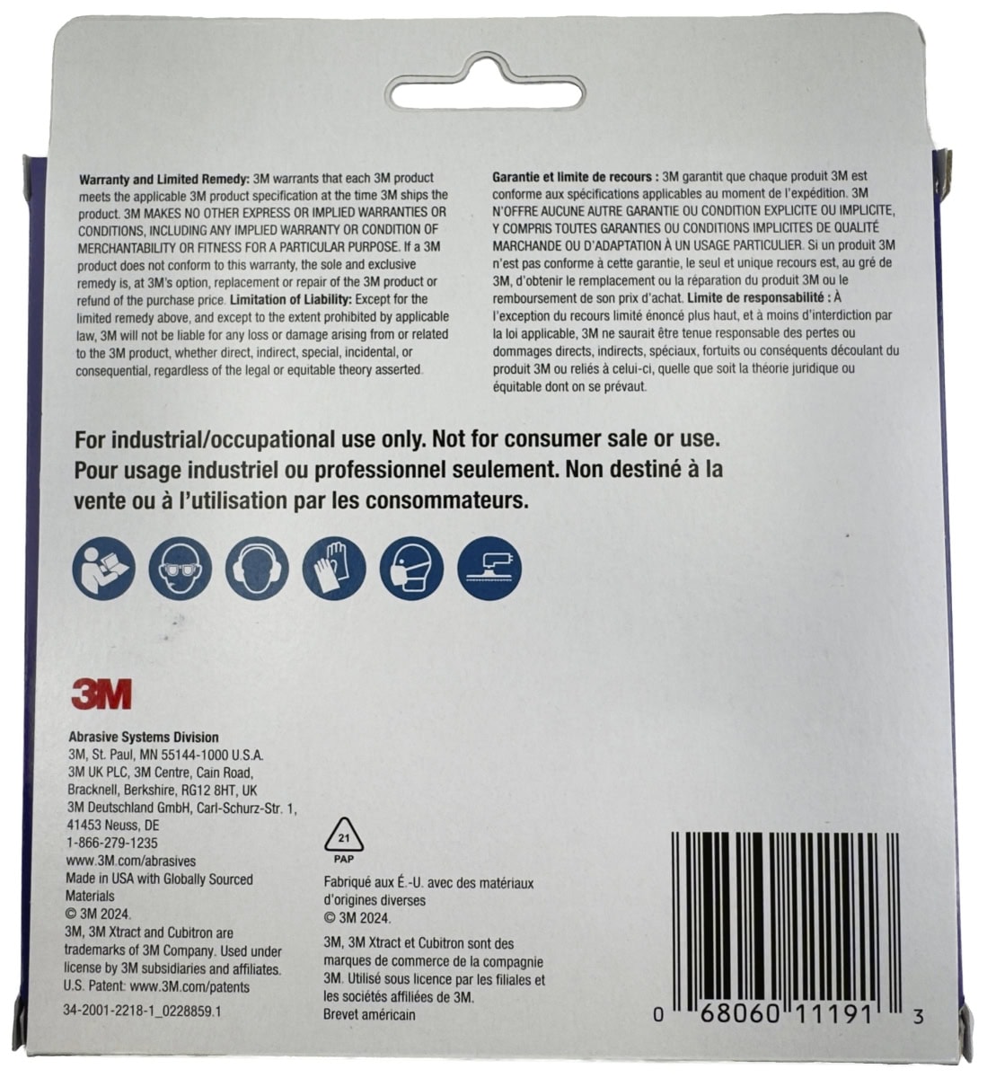 3M™ Xtract™ Cubitron™ II 732U Schleifscheibe Multipack 11191, Ø 150 mm, 2x 240+, 2x 320+, 2x 400+, 2x 500+, 2x 600+,  2x 800+, 2x 1000+, Multilochung, Kletthaftend, K, Präzisions-Keramikkorn, Für Holz und Lacke
