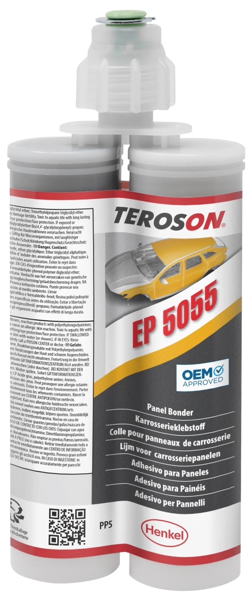 Henkel™ Teroson® EP 5055 Epoxidklebstoff, 200 ml, Grau, 2K, 2988279, Für hochfeste strukturelle Verklebungen und den Korrosionsschutz von blankem Stahl, verzinkten Stählen und Aluminiumlegierungen
