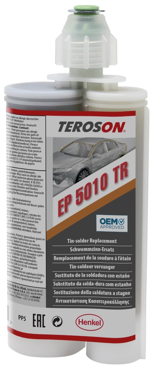 Henkel™ Teroson® EP 5010 TR Epoxidklebstoff, 200 ml, Grau, 2K, 2989853, Für die Nachbildung von Metalloberflächen