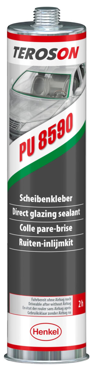 Henkel™ Teroson® PU 8590 Polyurethan Kleb- und Dichtstoff, 600 ml, Schwarz, 1 K, 634471, Zur Verklebung von Scheiben in Kraftfahrzeuge