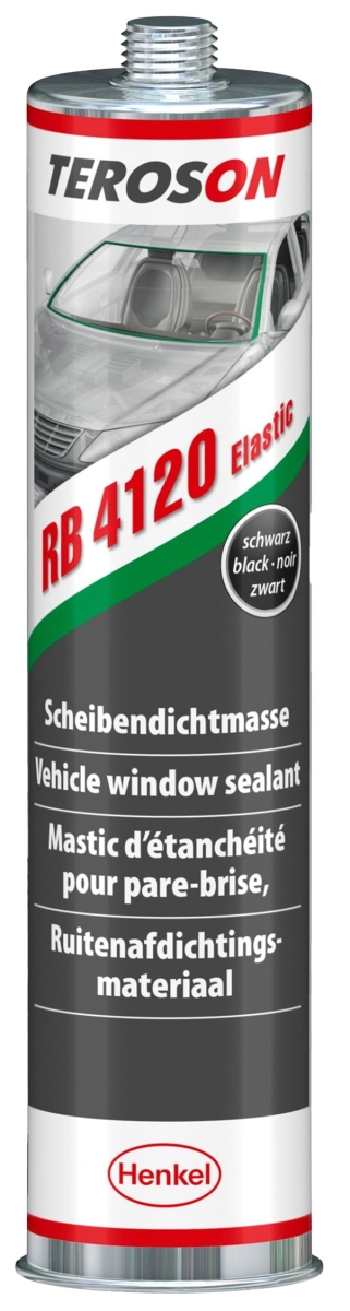 Henkel™ Teroson® RB 4120 Elastic Kleb- und Dichtmasse, 310 ml, Schwarz, 800673, Ideal zum Abdichten von Scheiben auch auf feuchtem Glas