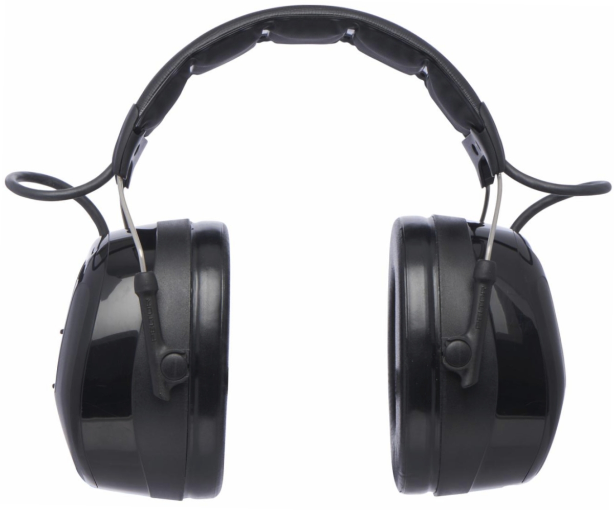 3M™ PELTOR™ WorkTunes™ Pro FM Radio HRXS220A, SNR = 32 dB, Schwarz, Kapselgehörschutz Radio mit Kopfbügel