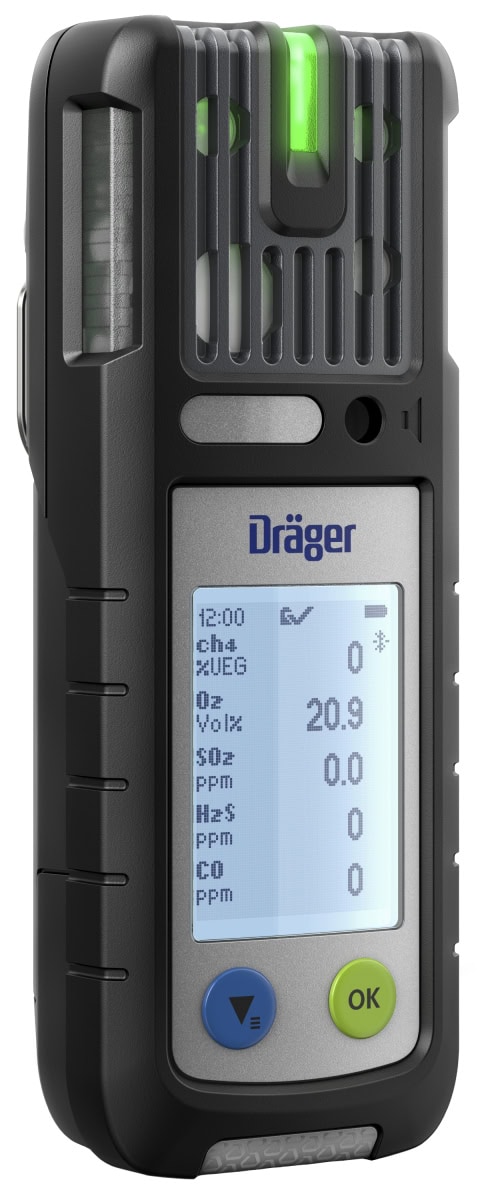 Dräger® X-am® 5800 Mehrgasmessgerät VN00755, CatEx, O2, H2S LC, CO LC, 1 bis 6 Gase Messgerät, IP 68 Staub- & Wasserdicht, Für die persönliche Gasüberwachung im täglichen Einsatz & Freimessung von Kanälen und Schächten