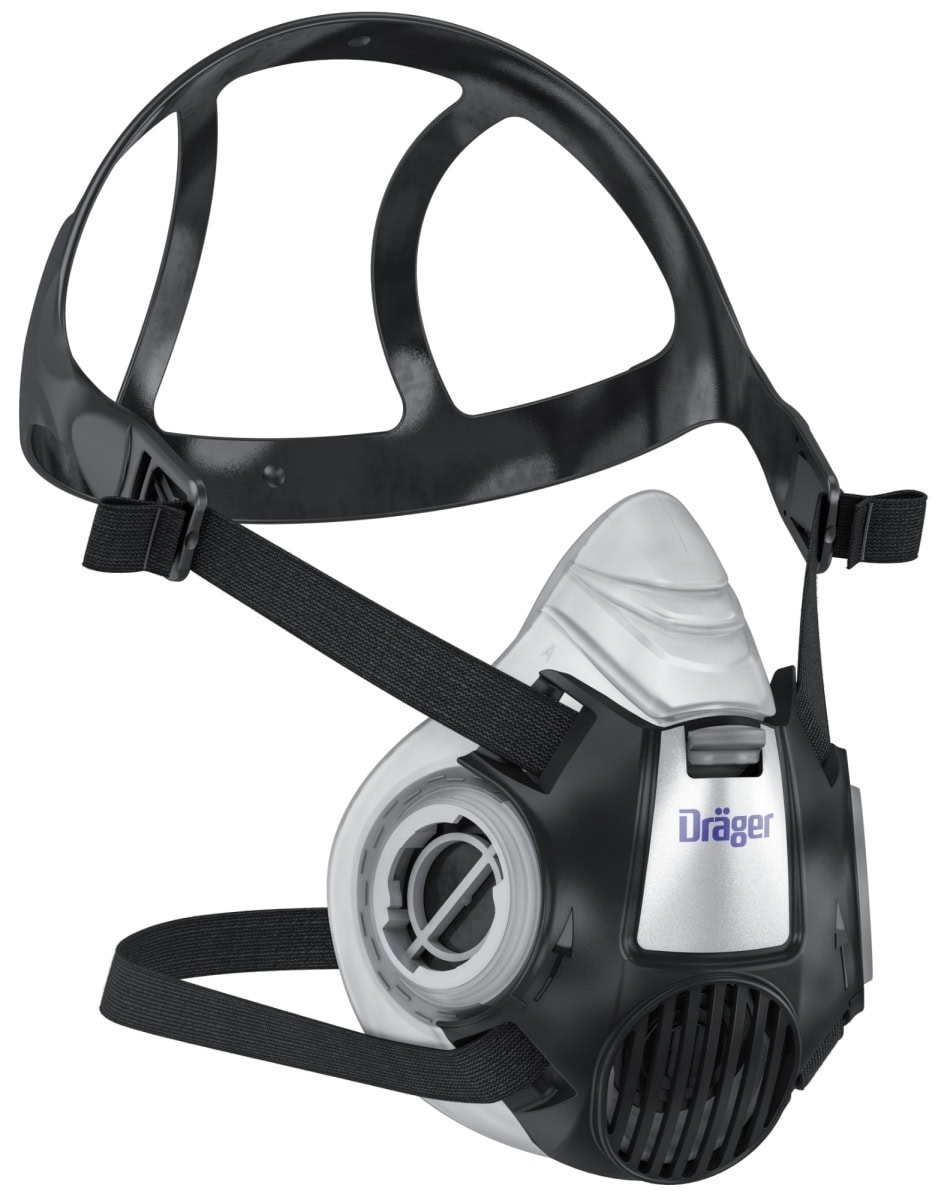 Dräger® X-plore® 3300 Gasmaske / Halbmaske Handwerker Set 3701431, Größe S, P3 R D Partikelfilter, Soft TPE, Dräger® Bajonett-Klick Filteranschluss
