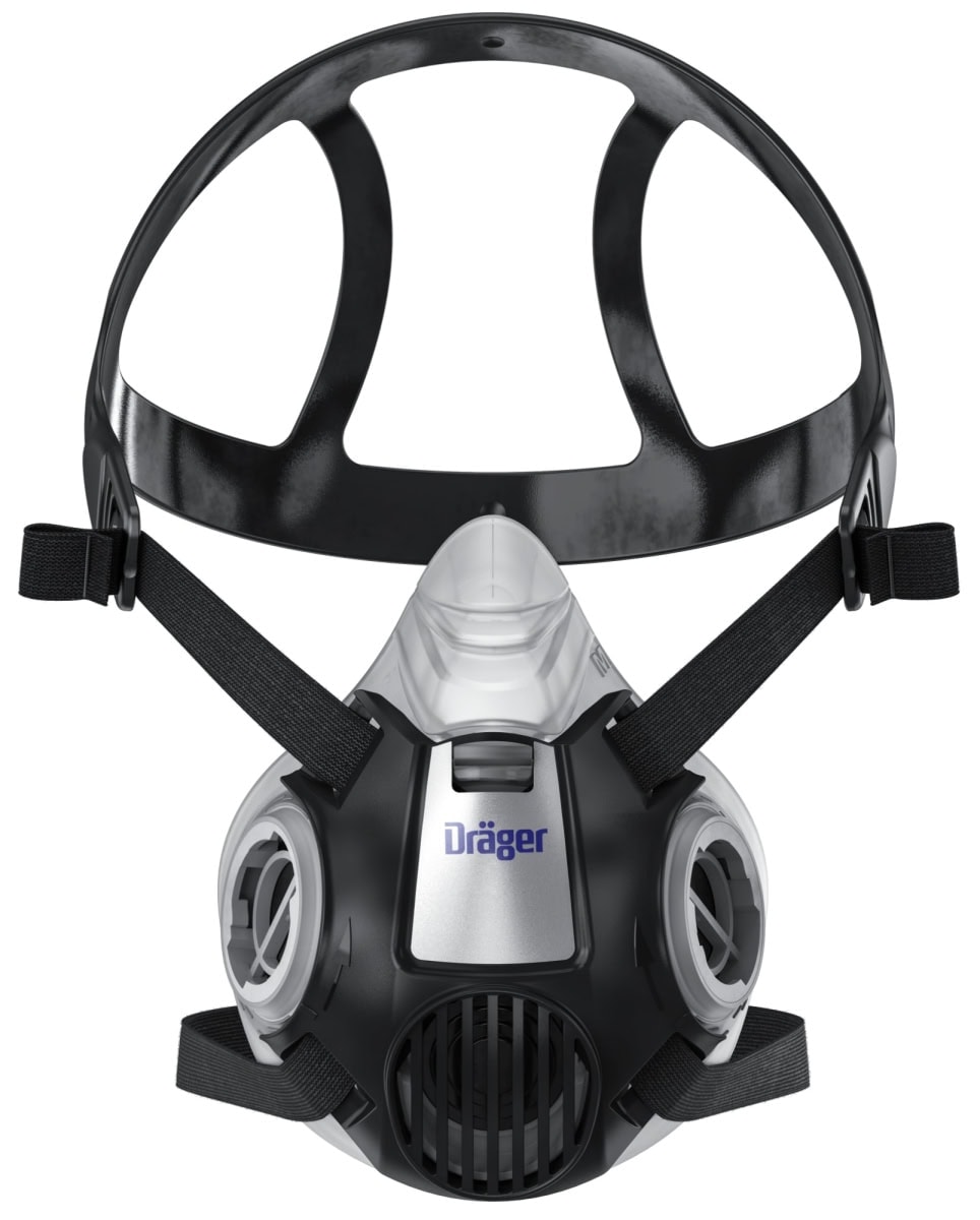 Dräger® X-plore® 3300 Gasmaske / Halbmaske Chemiearbeiter Set R57794, Größe M, A1B1E1K1 Hg P3 R D Kombinationsfilter, Soft TPE, Dräger® Bajonett-Klick Filteranschluss