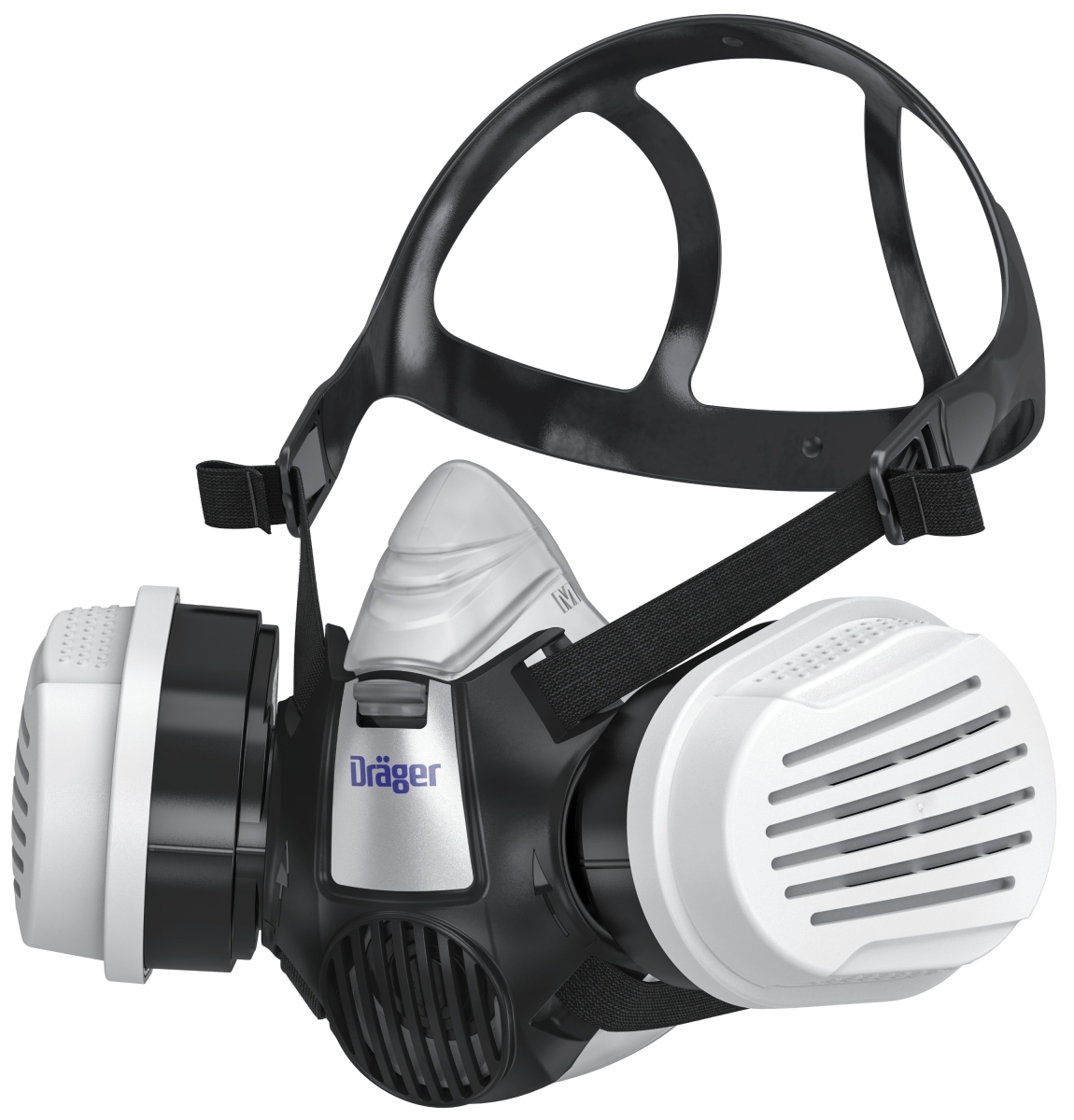 Dräger® X-plore® 3300 Gasmaske / Halbmaske Handwerker Set 3701432, Größe L, P3 R D Partikelfilter, Soft TPE, Dräger® Bajonett-Klick Filteranschluss