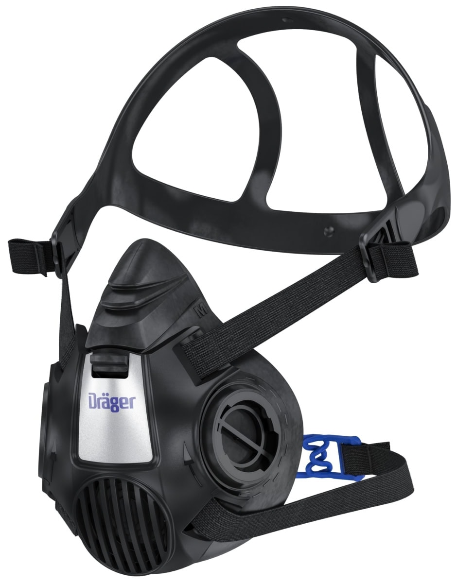 Dräger® X-plore® 3500 Gasmaske / Halbmaske P3 R Filter Waldbrand Set 3720708, Größe L, Dräger Flex, Dräger® Bajonett-Klick Filteranschluss
