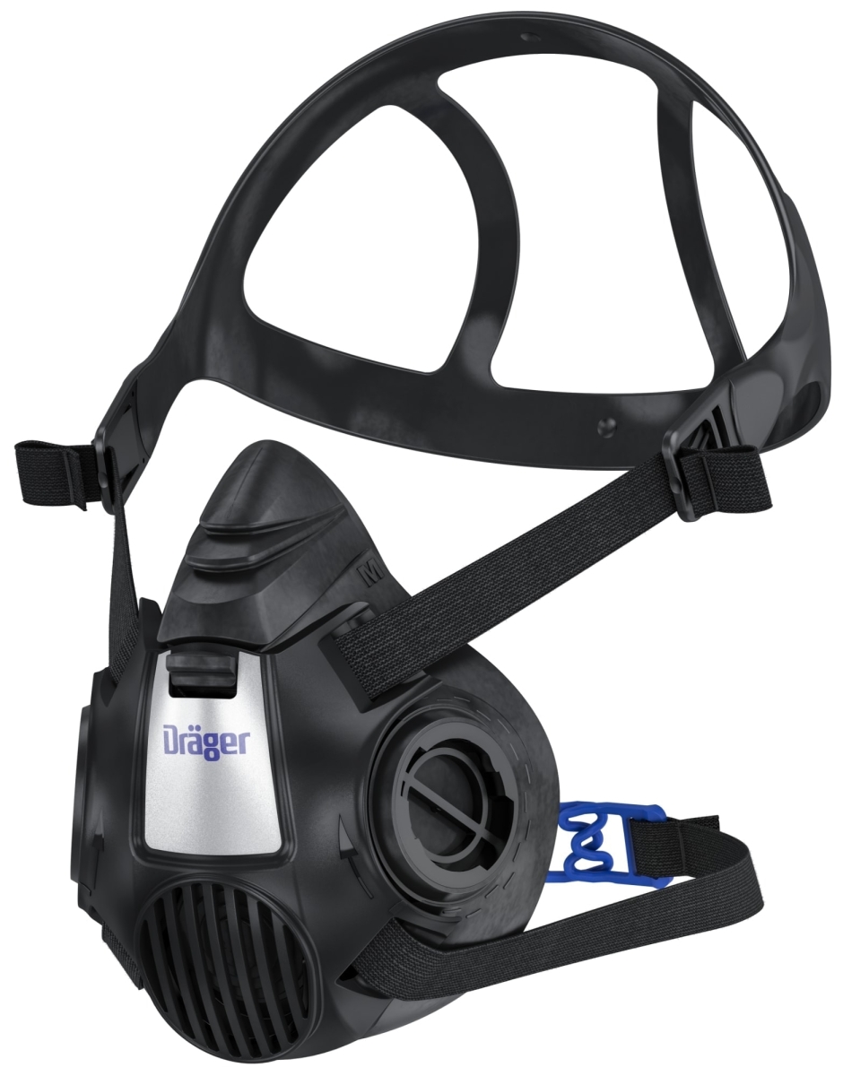Dräger® X-plore® 3500 Gasmaske / Halbmaske A1B1E1K1 Hg P3 R D Filter Waldbrand Set 3707009, Größe S, Dräger Flex, Dräger® Bajonett-Klick Filteranschluss
