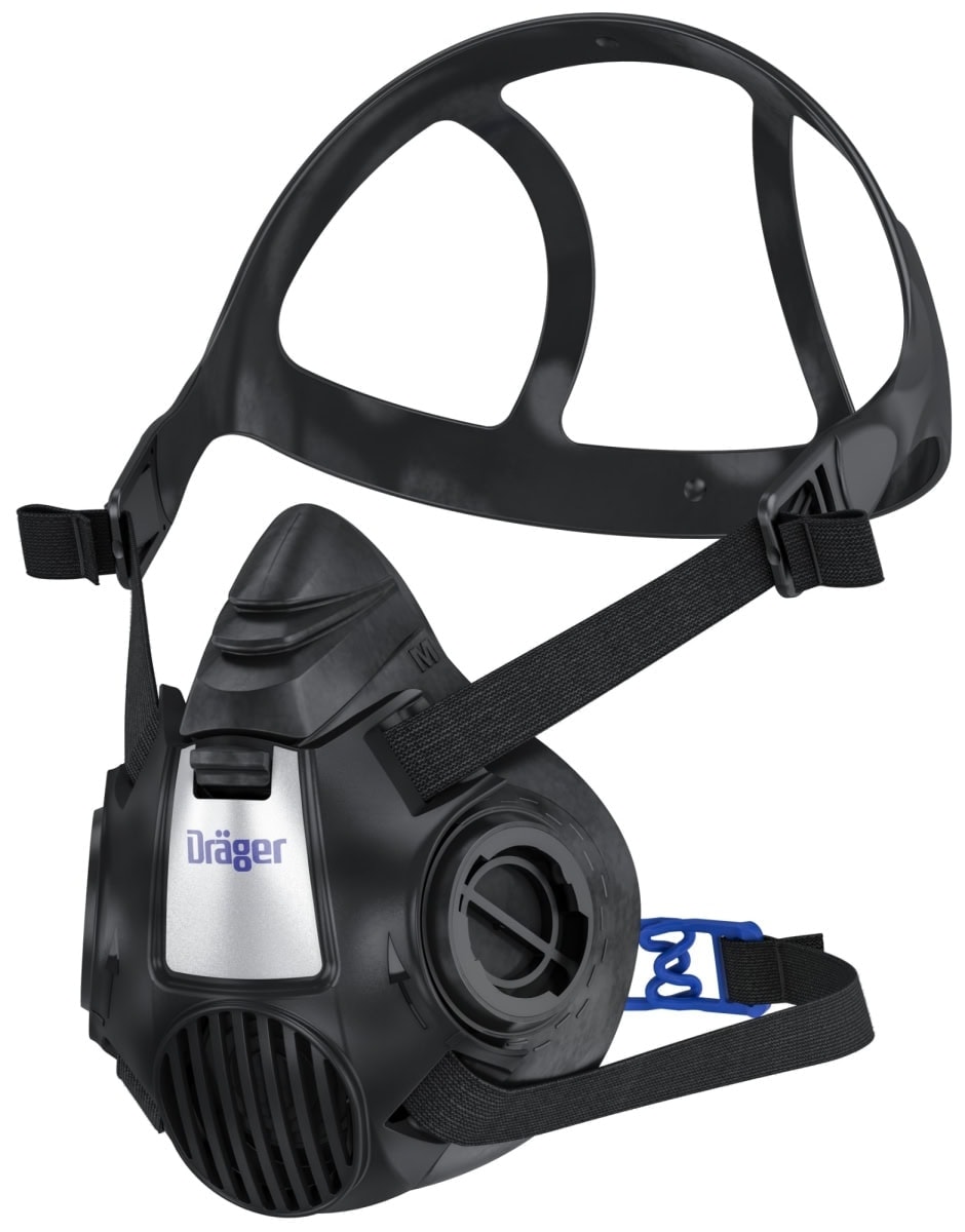 Dräger® X-plore® 3500 Gasmaske / Halbmaske A1B1E1K1 Hg P3 R D Filter Waldbrand Set 3707008, Größe S, Dräger Flex, Dräger® Bajonett-Klick Filteranschluss