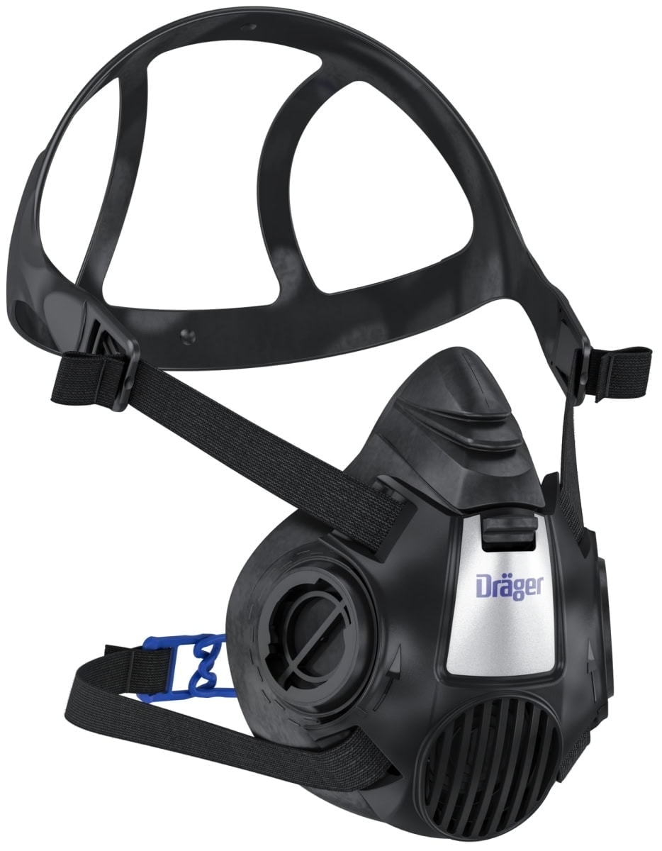 Dräger® X-plore® 3500 Gasmaske / Halbmaske A1B1E1K1 Hg P3 R D Filter Waldbrand Set 3707009, Größe S, Dräger Flex, Dräger® Bajonett-Klick Filteranschluss