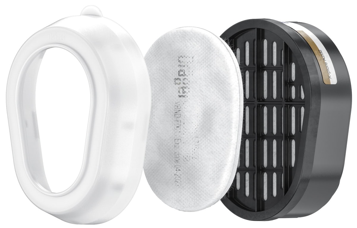 Dräger® X-plore® Pad Partikel Einlegefilter 6738001, P1 NR, Kompatibel zu Dräger® Pad Kappe, Einlegefilter gegen feste & flüssige Partikel
