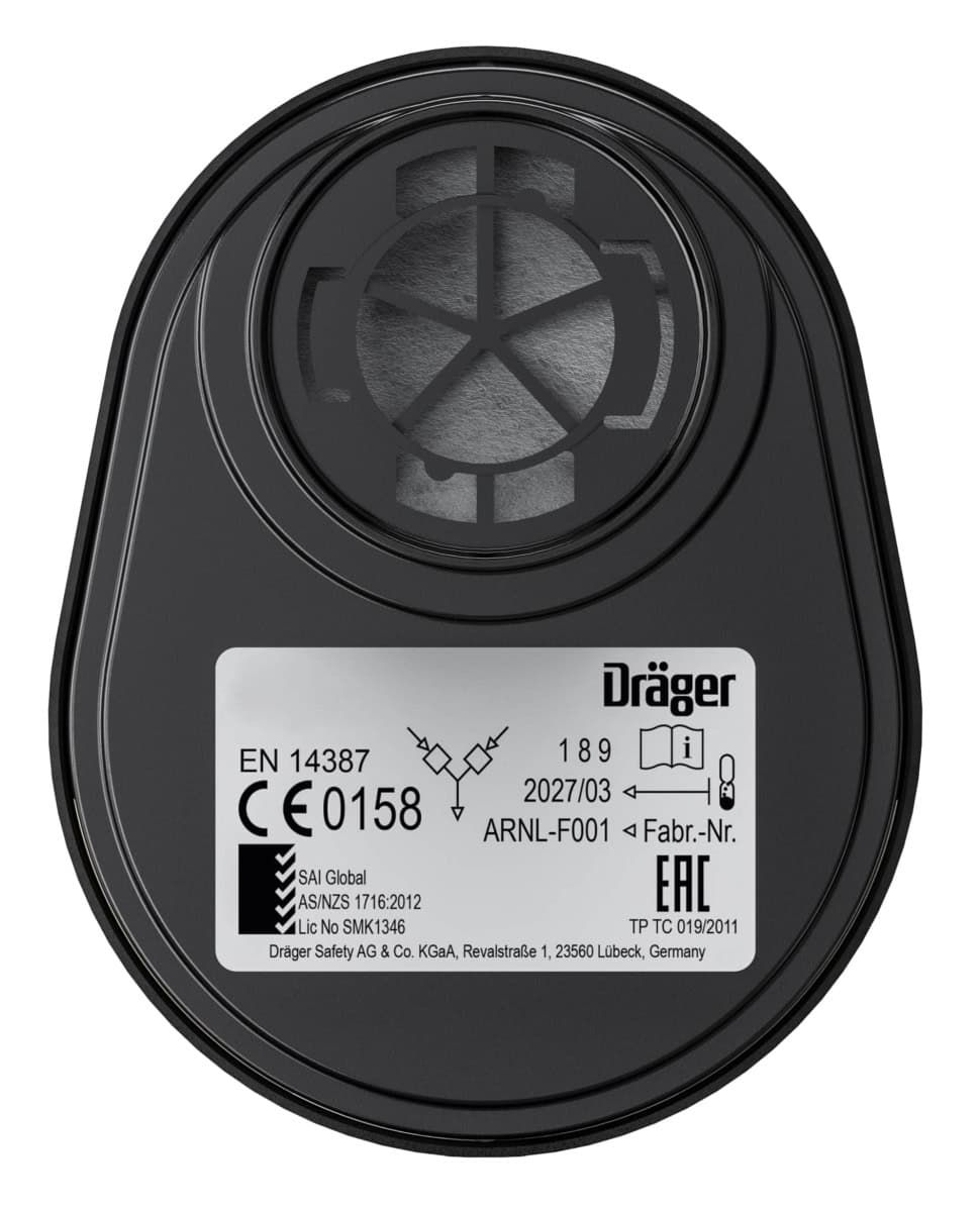 Dräger® X-plore® Gasfilter 6738872, A1 R, Dräger® Bajonett-Klick Anschluss, Gasfilter gegen organische Gase & Dämpfe