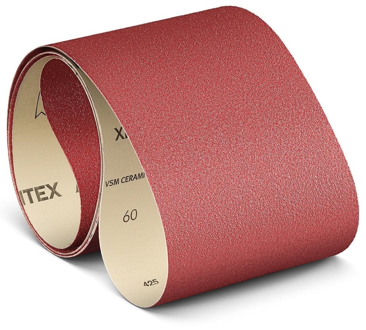 VSM CERAMICS Plus XP780 753844, 150 mm x 7800 mm, K, P100, F-Papier, Ausführung (E08), Rot-braun, Schmalband mit Keramik, Für Edelstahl und Aluminium